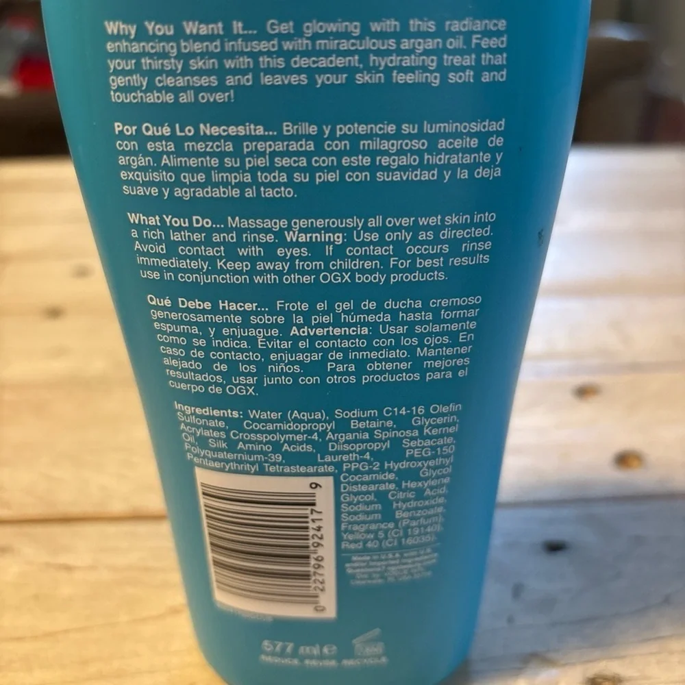 OGX Radiant Glow + Argan Oil of Morocco Extra Hydrating Body Wash for Dry Skin